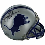 Barry Sanders Signed Detroit Lions Mini Helmet (Tri Star Auth)